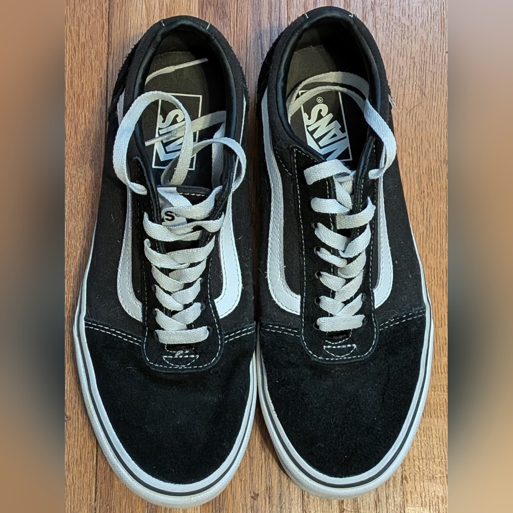 Men's Black and White Vans Sneakers